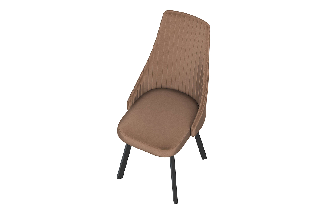 Стул Лион велюр конфетти корица/Цвет металл черный